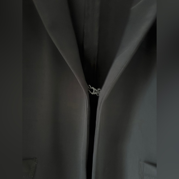 AELLA Los Angeles tailored black blazer, hook & eye closure, mesh shoulders sz M - Picture 6 of 11